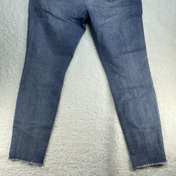 Kut From The Kloth Jeans Womens Sz 14 Blue Ankle Skinny Distressed Denim 35x28 - Picture 5 of 13
